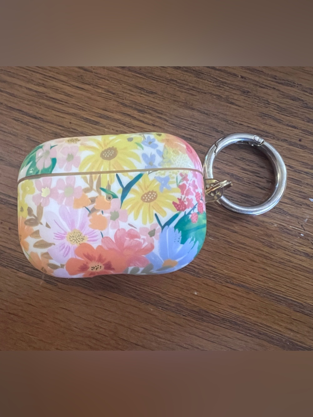 Rifle Paper Co Floral Pattern AirPods Case with Keyring